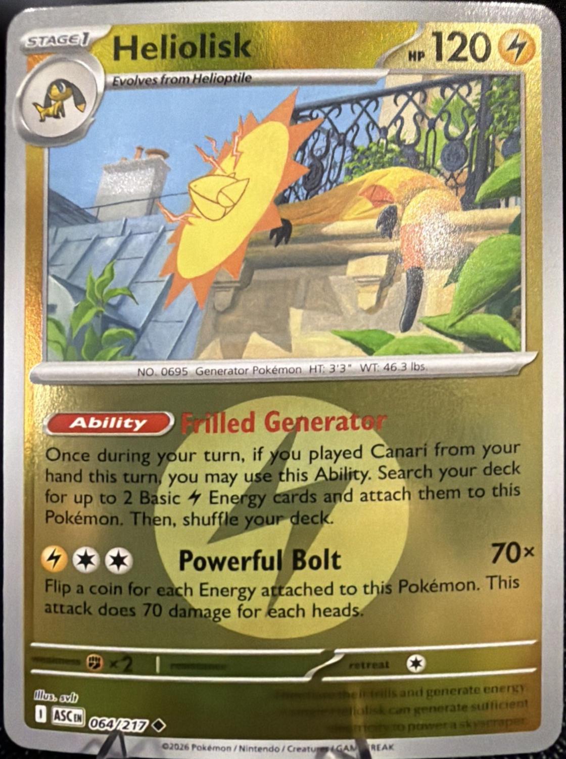 Ascended Heroes Heliolisk [Energy] Pokémon card